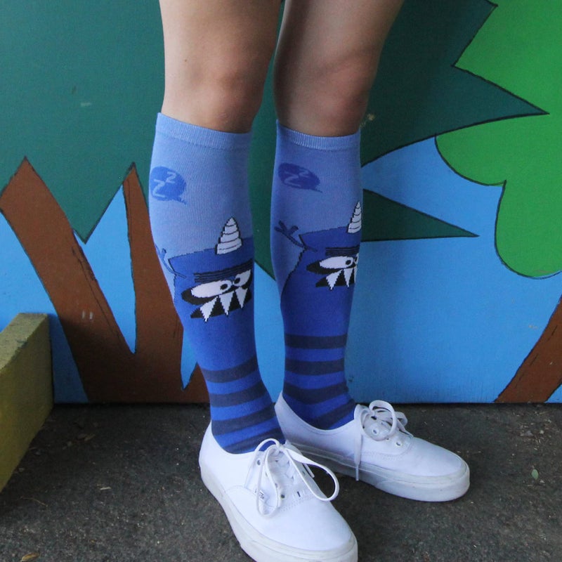 TeeHee Socks TeeHee Novelty Cotton Knee High Fun Socks for Women and Junior 3-Pair Halloween (Monster-C) - Image 2